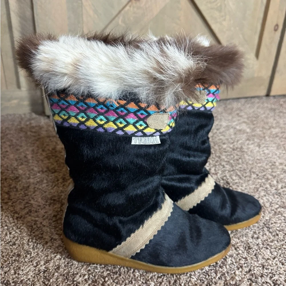 Tecnica Apres ski fur boots with warm lining Size 38 Made in Italy